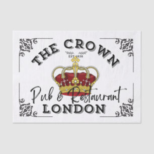 Papier Mousseline Panneau de pub britannique Crown