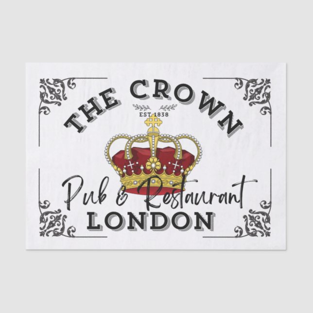 Papier Mousseline Panneau de pub britannique Crown (Recto)