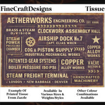 Panneau de typographie industrielle Steampunk FA4