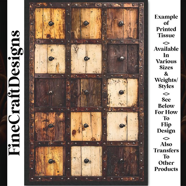 Papier Mousseline Panneau en bois à tiroirs multiples Carrés âgés AT (Créateur téléchargé)