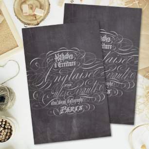 Papier Mousseline Panneaux rougeâtres à Paris Scripts français