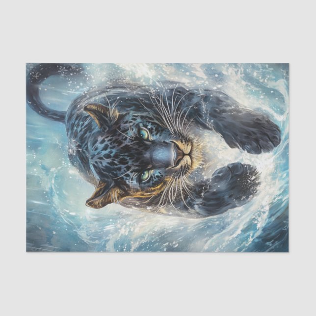 Papier Mousseline Panthère noire (Recto)