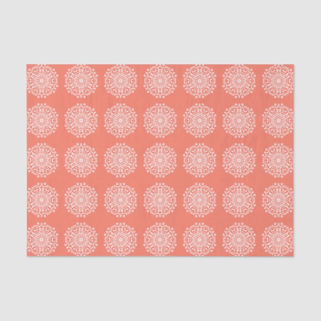 Papier Mousseline Papaya Mandala (Recto)