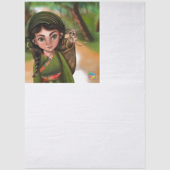 Papier Mousseline Papel de seda ilustrado profesional (Recto)