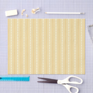 Papier Mousseline Papeterie Rétro Jaune Et Orange Cœur Rayures Boula
