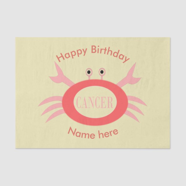 Papier Mousseline Papier à papier tissu pour crabe étoile cancéreuse (Recto)