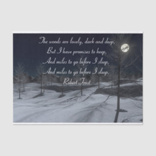 Papier Mousseline Papier cadeau Robert Frost