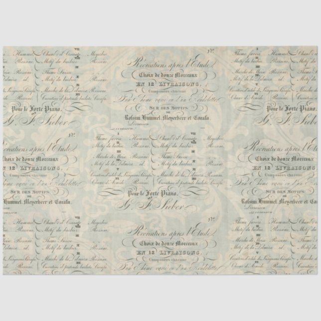 Papier Mousseline Papier compagnon de découpage Ephemera Peacock (Recto)