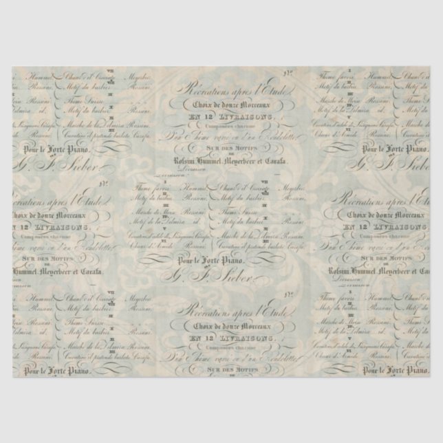 Papier Mousseline Papier de compagnon de Decoupage d'éphémères de (Recto)