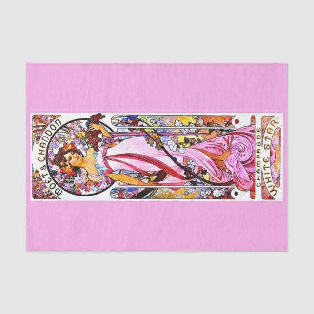 Papier Mousseline Papier de découpage 10"x15" - Alphonse Mucha 1 (Recto)