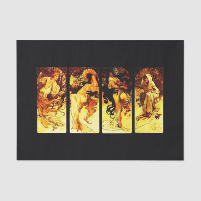 Papier Mousseline Papier de découpage 10"x15" - Alphonse Mucha 24 (Recto)