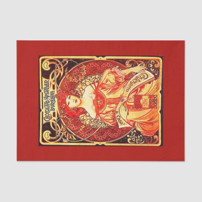 Papier Mousseline Papier de découpage 10"x15" - Alphonse Mucha 31 (Recto)