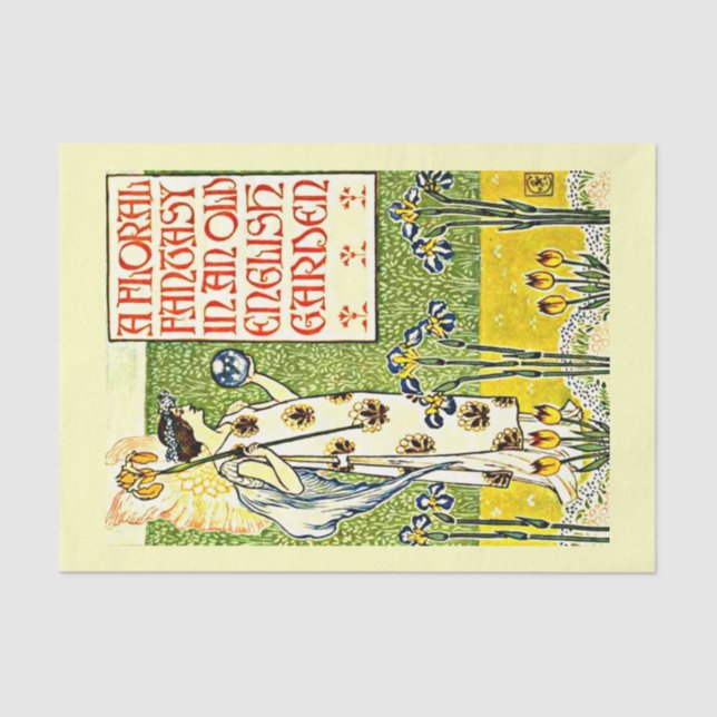 Papier Mousseline Papier de découpage 10"x15" - Walter Crane 27 (Recto)