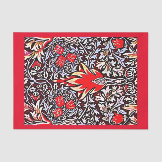 Papier Mousseline Papier de découpage 10"x15" - William Morris (Recto)