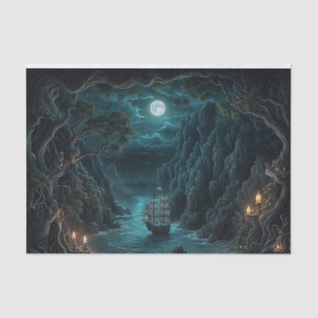 Papier Mousseline Papier de découpage caché pirate (Recto)