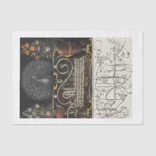 Papier Mousseline Papier de découpage calligraphique Peacock