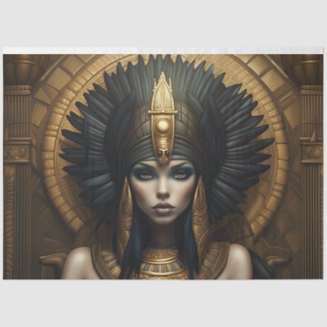 Papier Mousseline Papier de découpage Cleopatra Egyptian Queen Phara (Recto)