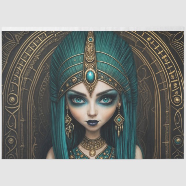 Papier Mousseline Papier de découpage Cleopatra égyptien (Recto)