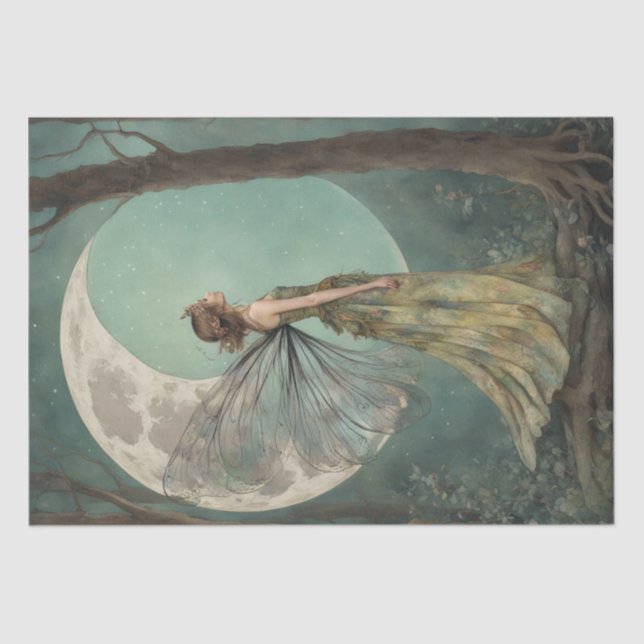 Papier Mousseline Papier de découpage de fée blanc (Recto)