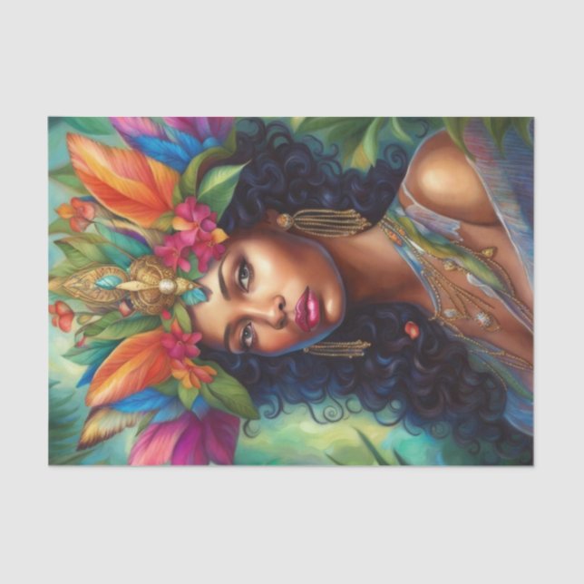 Papier Mousseline Papier de découpage de la nature afro-américaine (Recto)