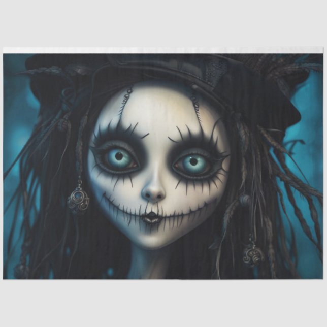 Papier Mousseline Papier de découpage de la poupée Voodoe déplaisant (Recto)