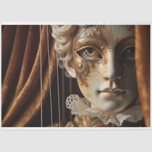 Papier Mousseline Papier de découpage de marionnette masqué | Papier (Recto)