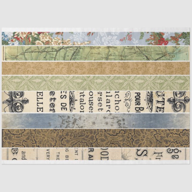 Papier Mousseline Papier de découpage de meubles de bande Washi (Recto)