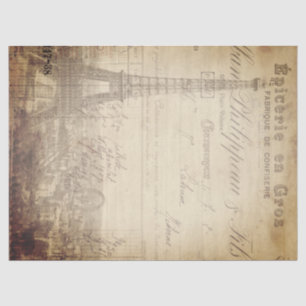 Papier Mousseline Papier de Decoupage d'éphémères de Tour Eiffel