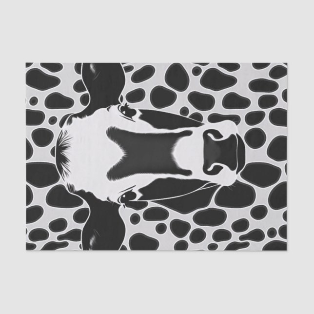 Papier Mousseline Papier de découpage d'impression de vache (Recto)