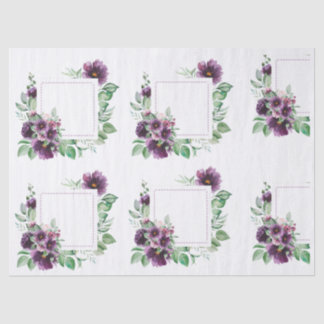 Papier Mousseline Papier de découpage du cadre floral