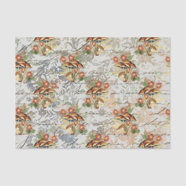 Papier Mousseline Papier de découpage du groupe de champignons ancie (Recto)