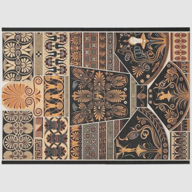 Papier Mousseline Papier de découpage du motif de design grec (Recto)