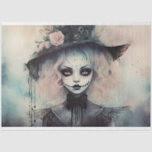 Papier de découpage éffrayant fille 5