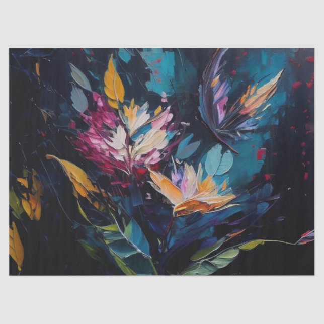 Papier Mousseline Papier de découpage, Enveloppement Pa Floral Kalei (Recto)