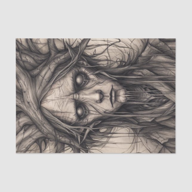 Papier Mousseline Papier de découpage forestier (Recto)