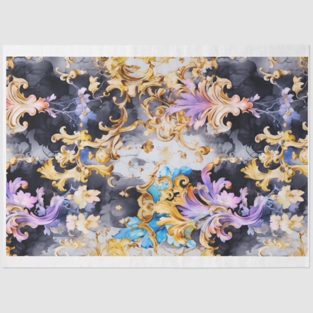 Papier Mousseline Papier de découpage Gothique Shabby Glam G (Recto)