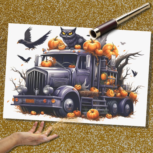 Papier Mousseline Papier de découpage Halloween Truck 3 (Créateur téléchargé)