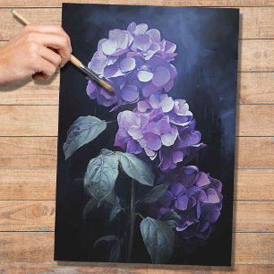 Papier Mousseline Papier de découpage Hydrangea 1 violet