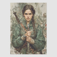 Papier de découpage Imaginaire de la femme guerriè