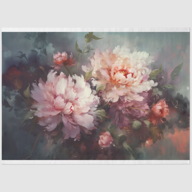 Papier Mousseline Papier de découpage, Le langage des fleurs 2 (Recto)