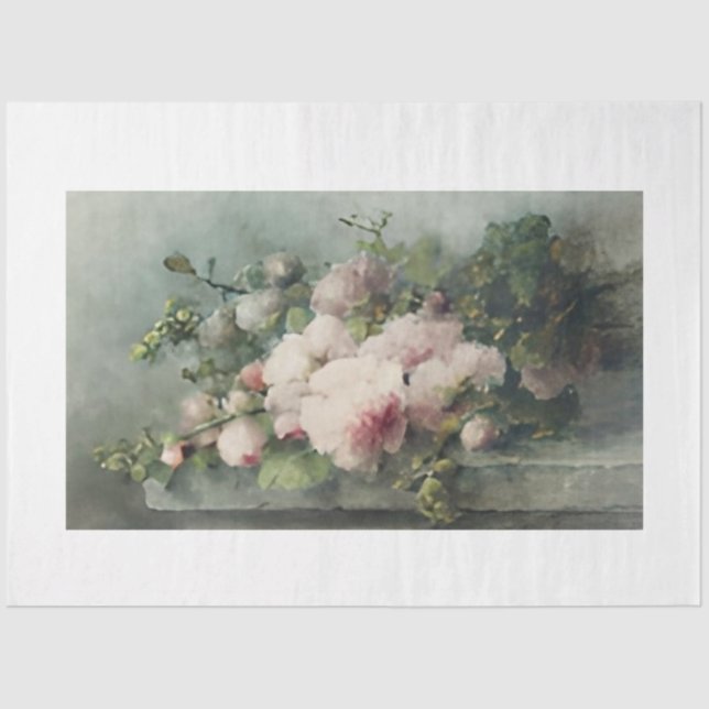 Papier Mousseline Papier de découpage Moody Flowers (Recto)