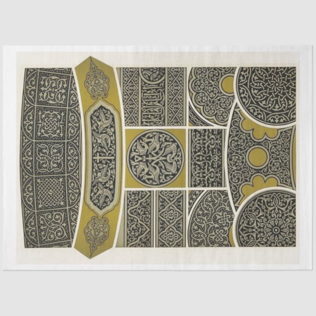 Papier Mousseline papier de découpage motif d'inspiration asiatique (Recto)