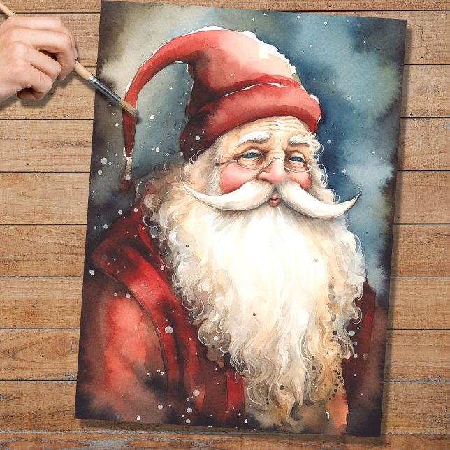 Papier Mousseline Papier de découpage Père Noël 7 nostalgique (Créateur téléchargé)