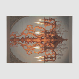 Papier Mousseline Papier de découpage Rococo French Chandelier 5