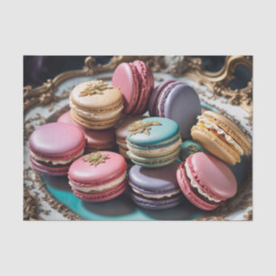 Papier Mousseline Papier de découpage Rococo French Macarons 4