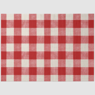 Papier Mousseline Papier de découpage rouge Buffalo Check