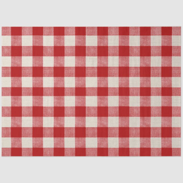 Papier Mousseline Papier de découpage rouge Buffalo Check (Recto)