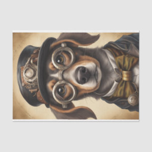 Papier Mousseline Papier de découpage Steampunk Dachshund