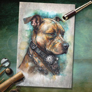 Papier Mousseline Papier de découpage Steampunk Pit Bull 3