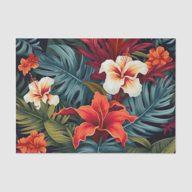 Papier Mousseline Papier de découpage végétal vintage (Recto)